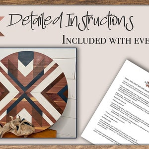 16 inch Quilt Laser Cut File Bundle CIRCLE Round Wood quilt pattern Chevron, Aztec, Boho patterns for Lasers such as Glowforge SVG PDF image 2
