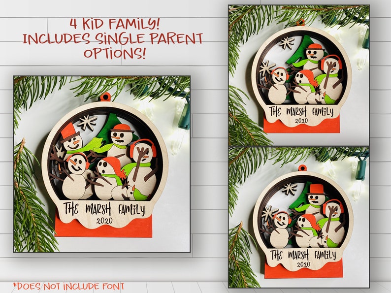 Download Snowman Ornaments SVG laser cut files Funny Ornaments | Etsy