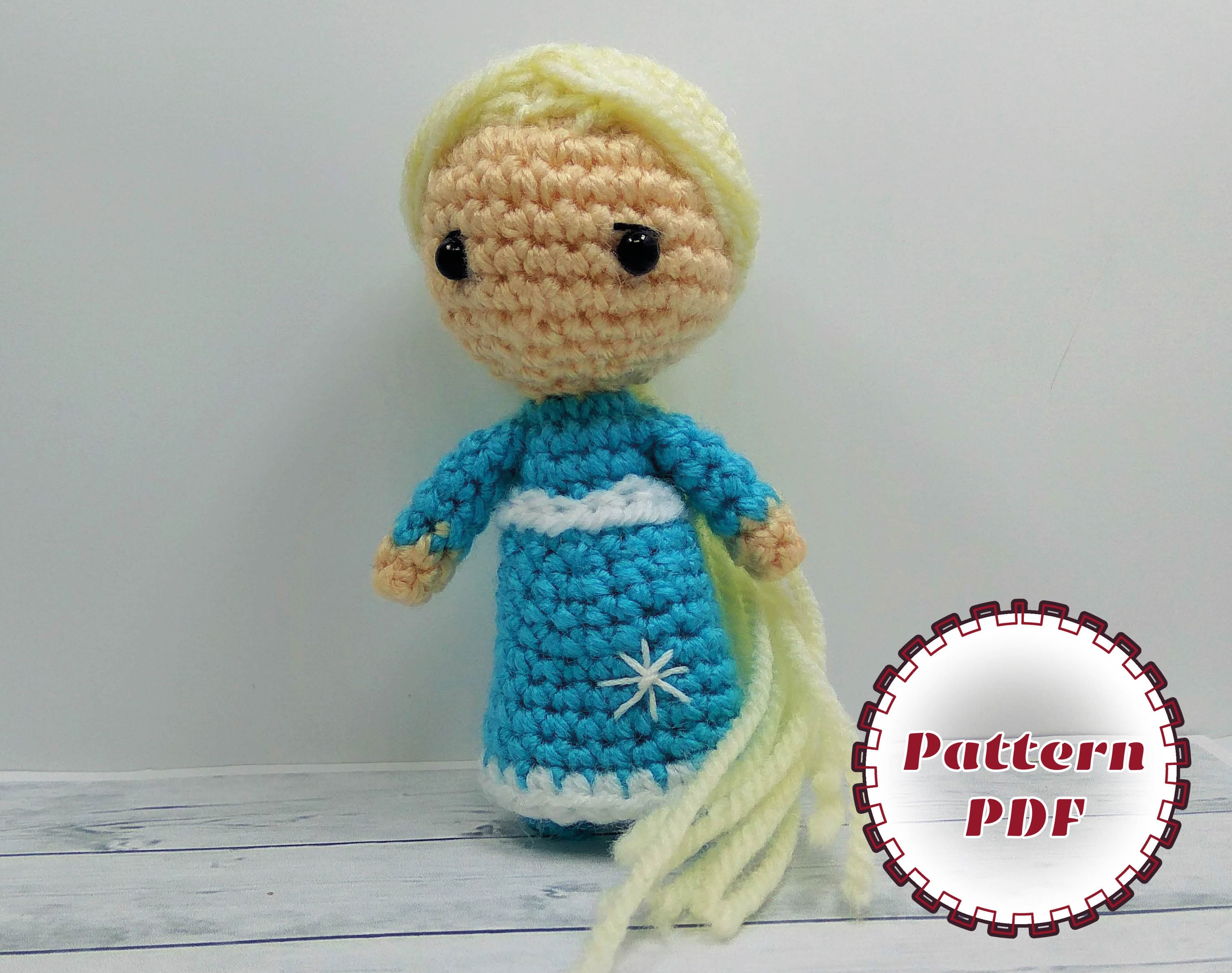 Little Elsa crochet pattern pdf | Etsy