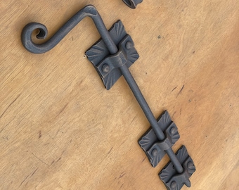 Wrought Iron Door Latch, 100% Hand Forged, Door Hardware, Door Accessories, Gate Latch, Padlock, Gate Lock, Door Lock, Slide Bolt Door Latch