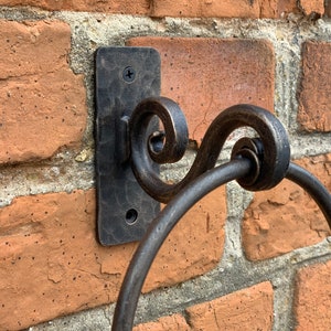 Wrought iron towel ring / bathroom hardware set / towel holder / scroll design / towel bar / wrought iron