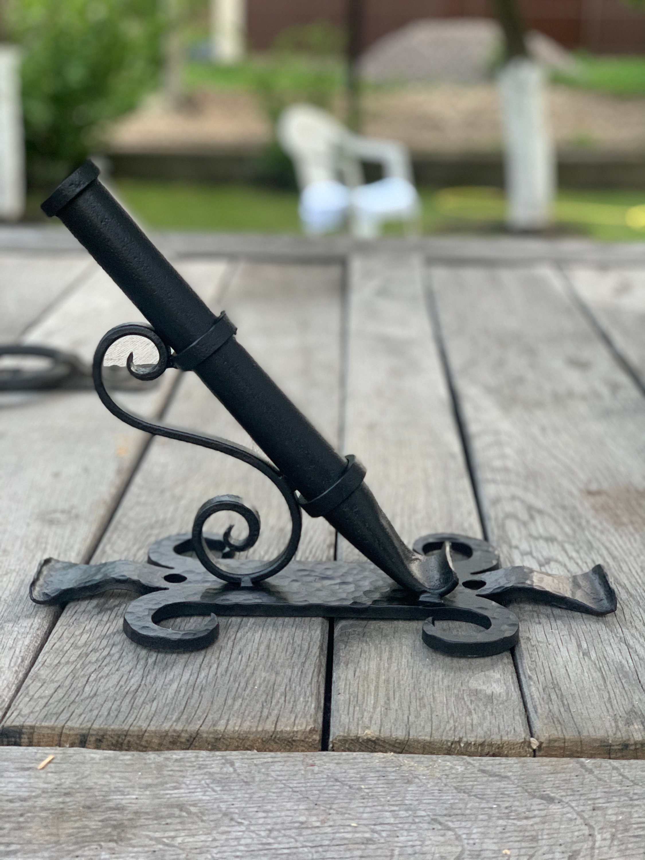 Wrought Iron Flag Holder / Flag Pole Holder / Wall Flag Holder Etsy