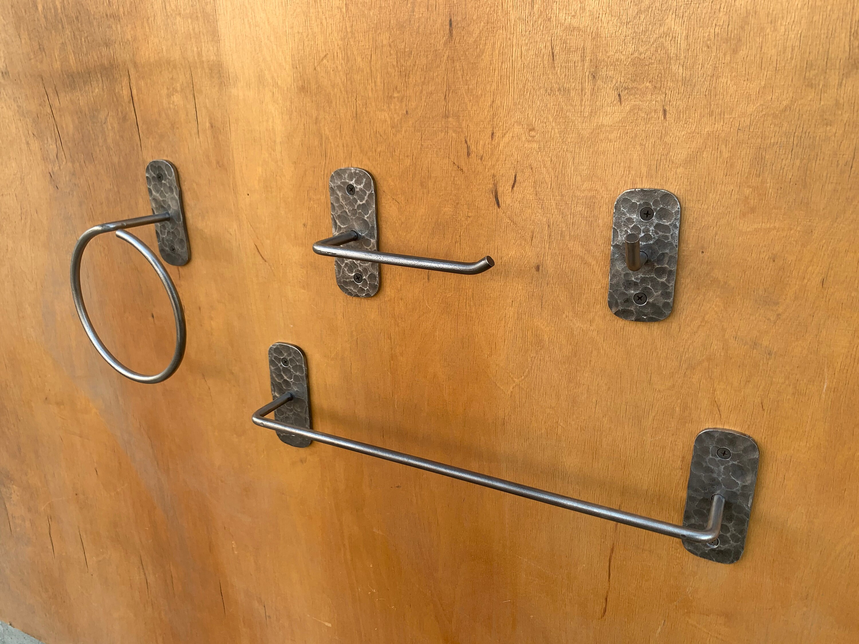 Modern farmhouse 4 piece bathroom hardware set. Towel bar. Etsy