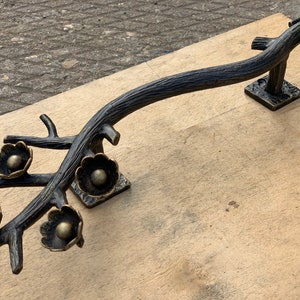 New Model. Wrought iron door pull. Door handle. Rustic door hardware. Barn door pull.