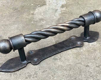 New Model. Massive iron door handle. Barn door pull. Door hardware. Wrought iron door handle. Rustic door decor