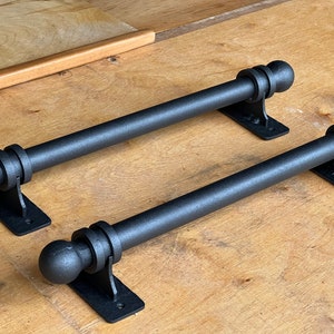 New model. 18” Modern wrought iron door pull. Iron door handle. Modern door decor. Iron door hardware.
