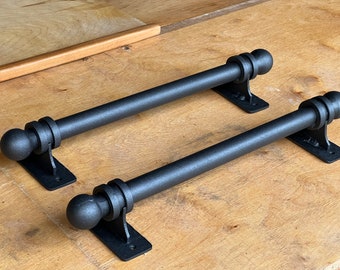 New model. 18” Modern wrought iron door pull. Iron door handle. Modern door decor. Iron door hardware.