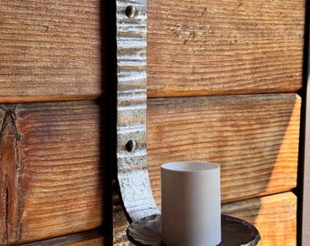 New Wrought iron candle wall sconce. Wall forged candle holder. Ideal for interior design. Wall decor. Candle sconce. Rustic candle holder.