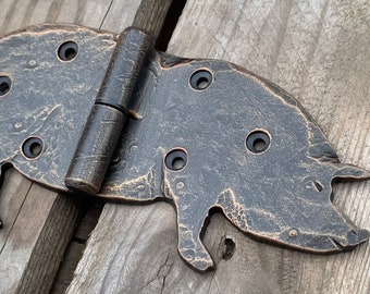 6 inches Door hinges. Gate hinges. Shutter hinges. Antique door. Door hardware. Gate decor. Pig hinges.