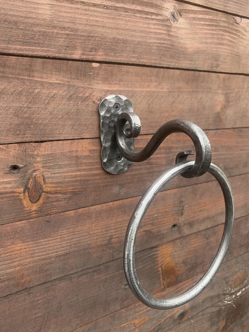 Wrought Iron Towel Ring / Bathroom Accessories / Towel Holder Etsy