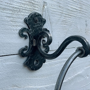Wrought iron towel ring / bathroom accessories / towel holder / scroll design / towel bar / wrought iron