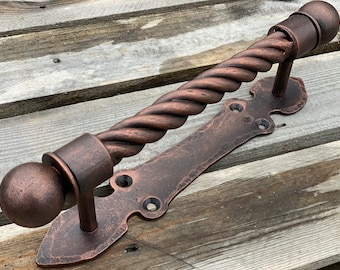 New Model. Massive iron door handle. Barn door pull. Door hardware. Wrought iron door handle. Rustic door decor