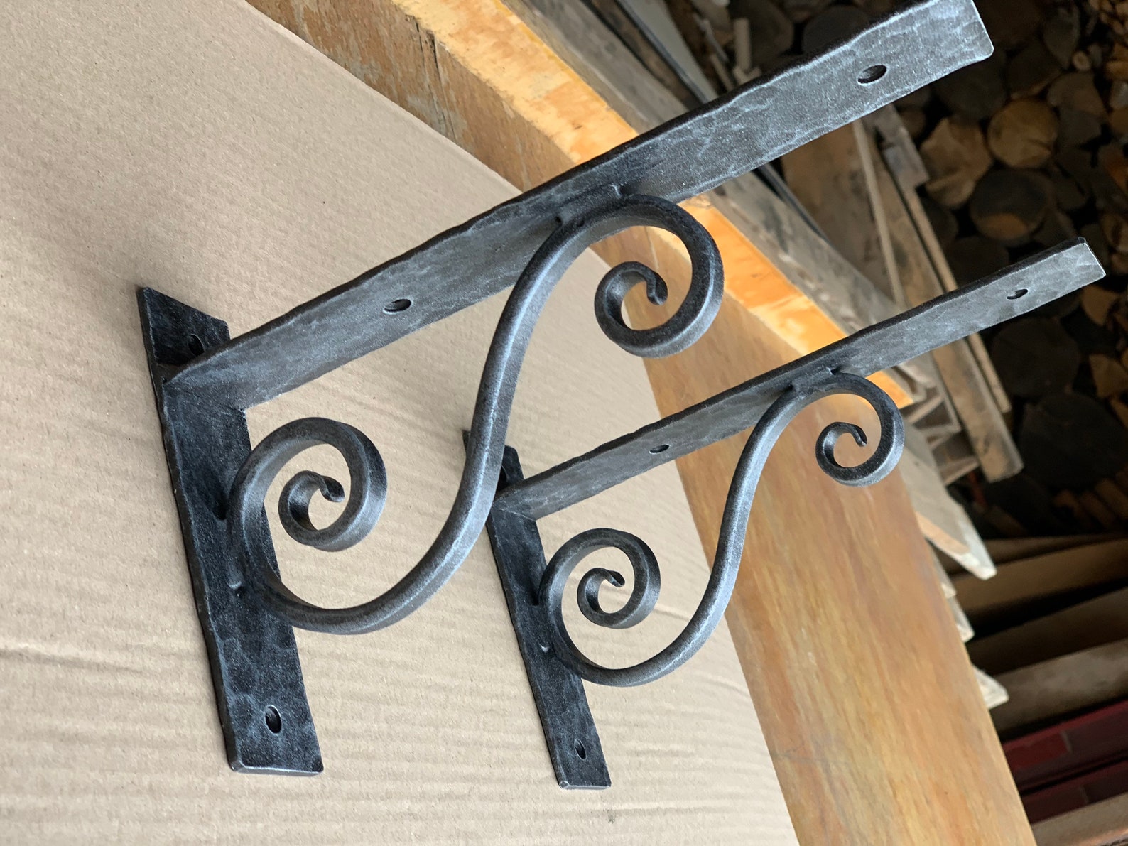 Hand Metal Shelf Bracket. Shelf Brackets. Corbels. Etsy