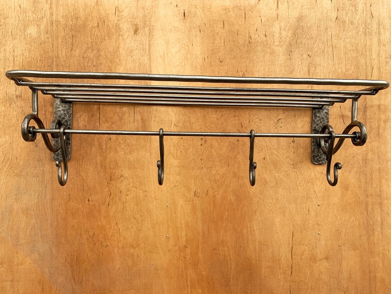 Wrought Iron Towel Rack With Shelf. Towel Holder. Towel Rack. Etsy Canada