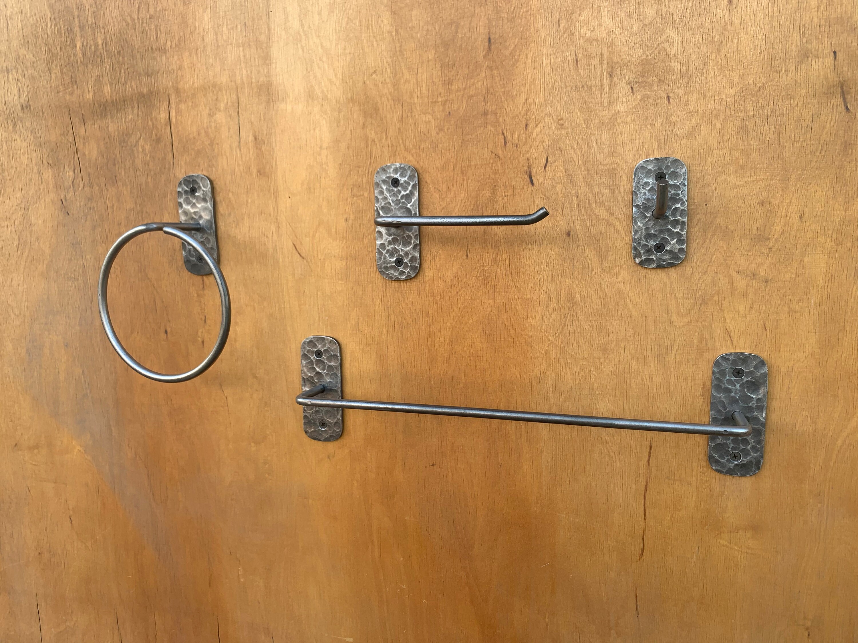 Modern farmhouse 4 piece bathroom hardware set. Towel bar. Etsy