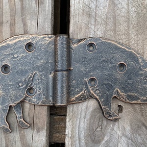 6 inches Door hinges. Gate hinges. Shutter hinges. Farmhouse door. Door hardware. Gate decor. Pig decor. Iron door hinges.
