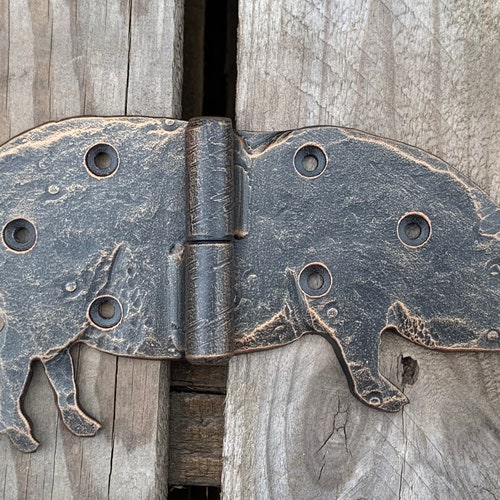 6 inches Door hinges. Gate hinges. Shutter hinges. Farmhouse door. Door hardware. Gate decor. Pig decor. Iron door hinges.