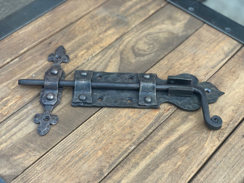Wrought Iron Door Latch 100 Hand Door Hardware Door Etsy España