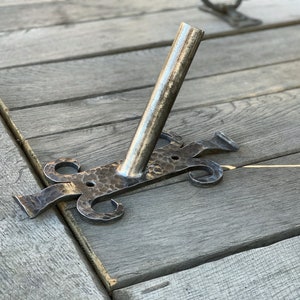 Wrought iron flag holder / Flag pole holder / wall flag holder