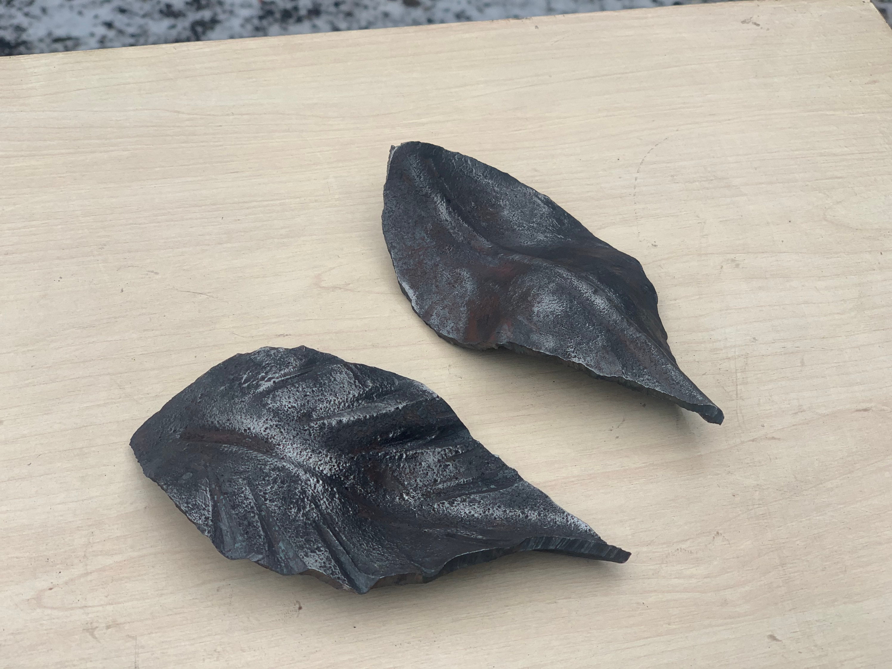 Set of 15. 6 Wrought iron leaves. leaves Hand Etsy