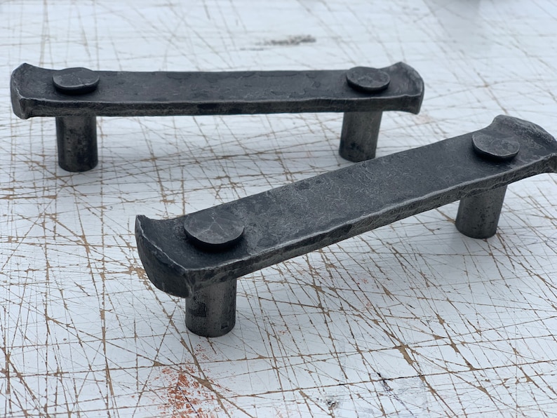 6 Hand modern industrial drawer knobs. kitchen unit. Etsy