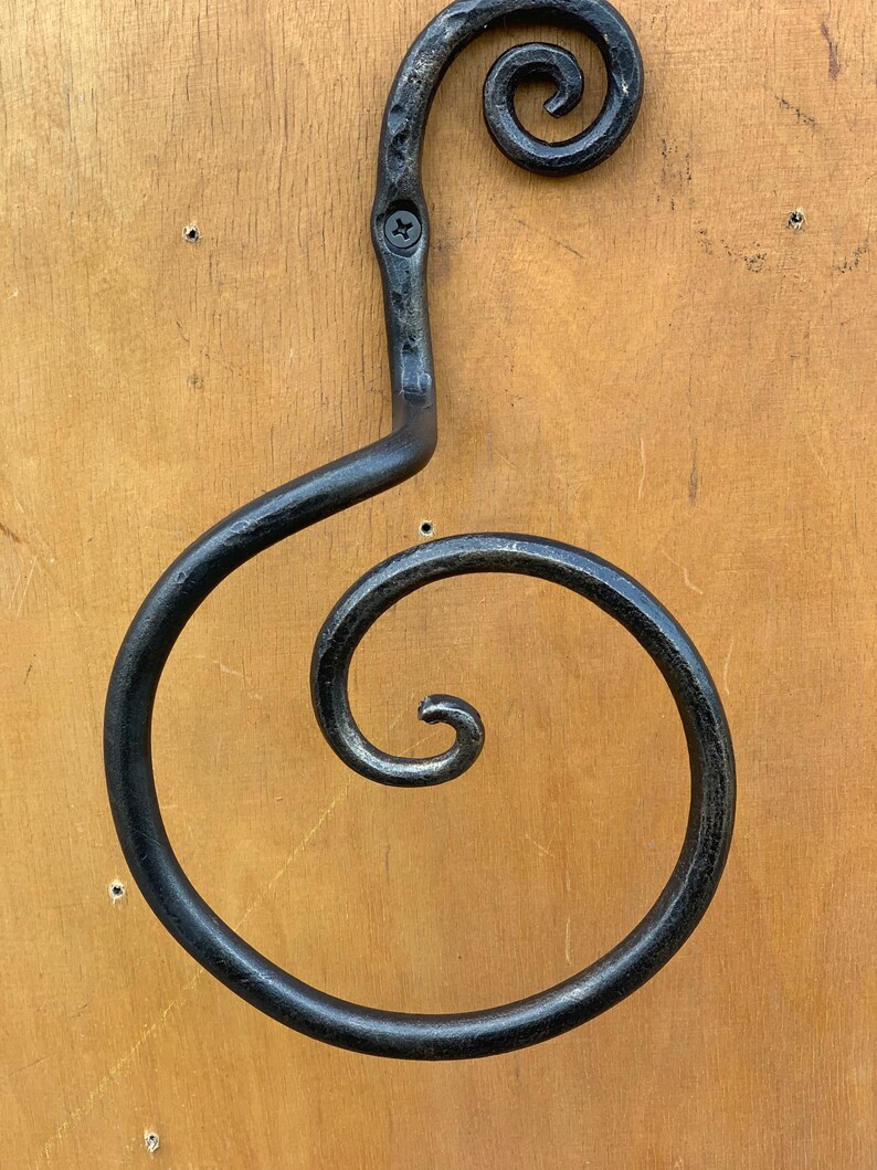 Wrought iron towel ring / blacksmith made / bathroom Etsy