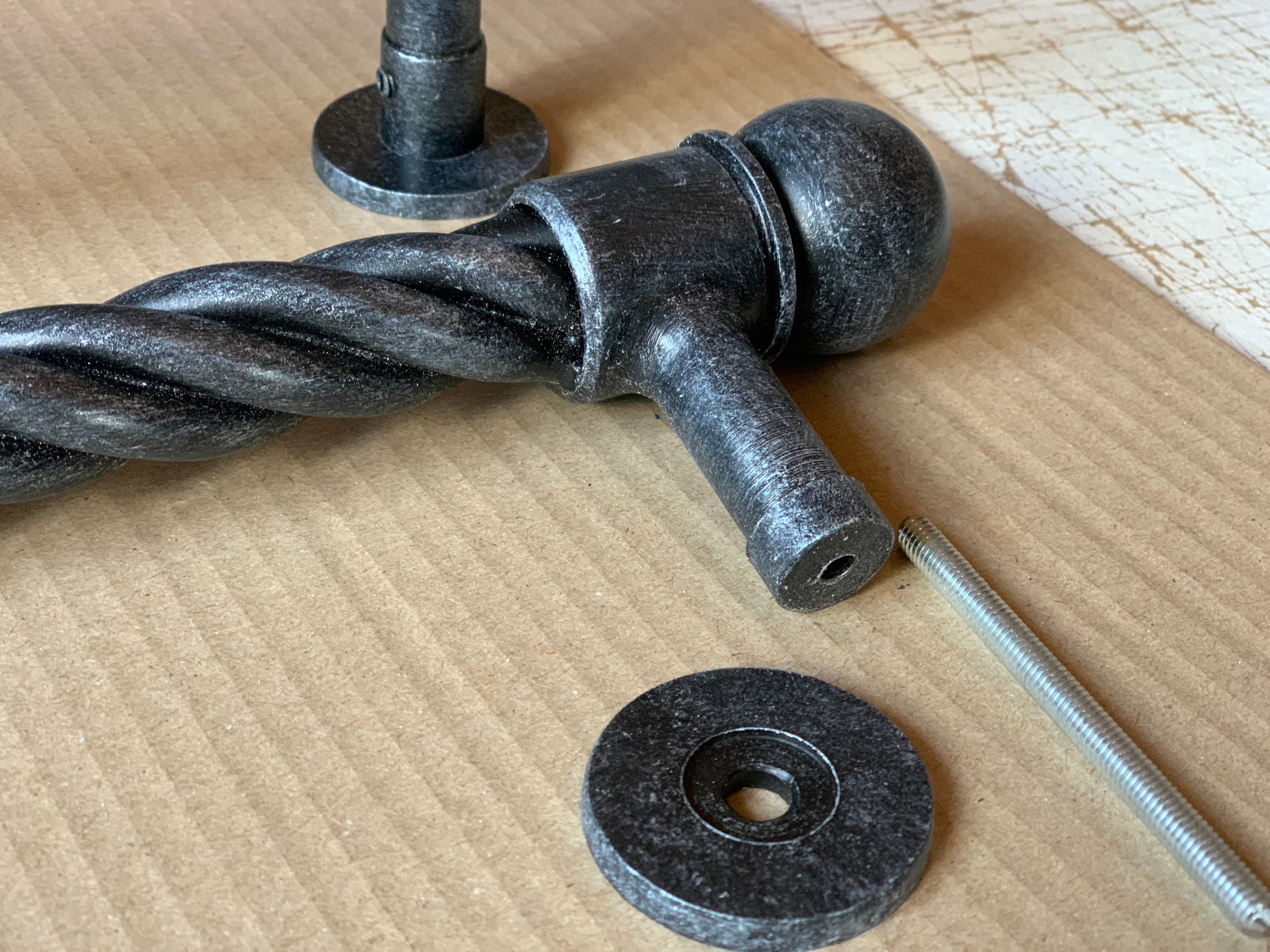 Back to back door handles. Set of door handles. Wrought iron Etsy