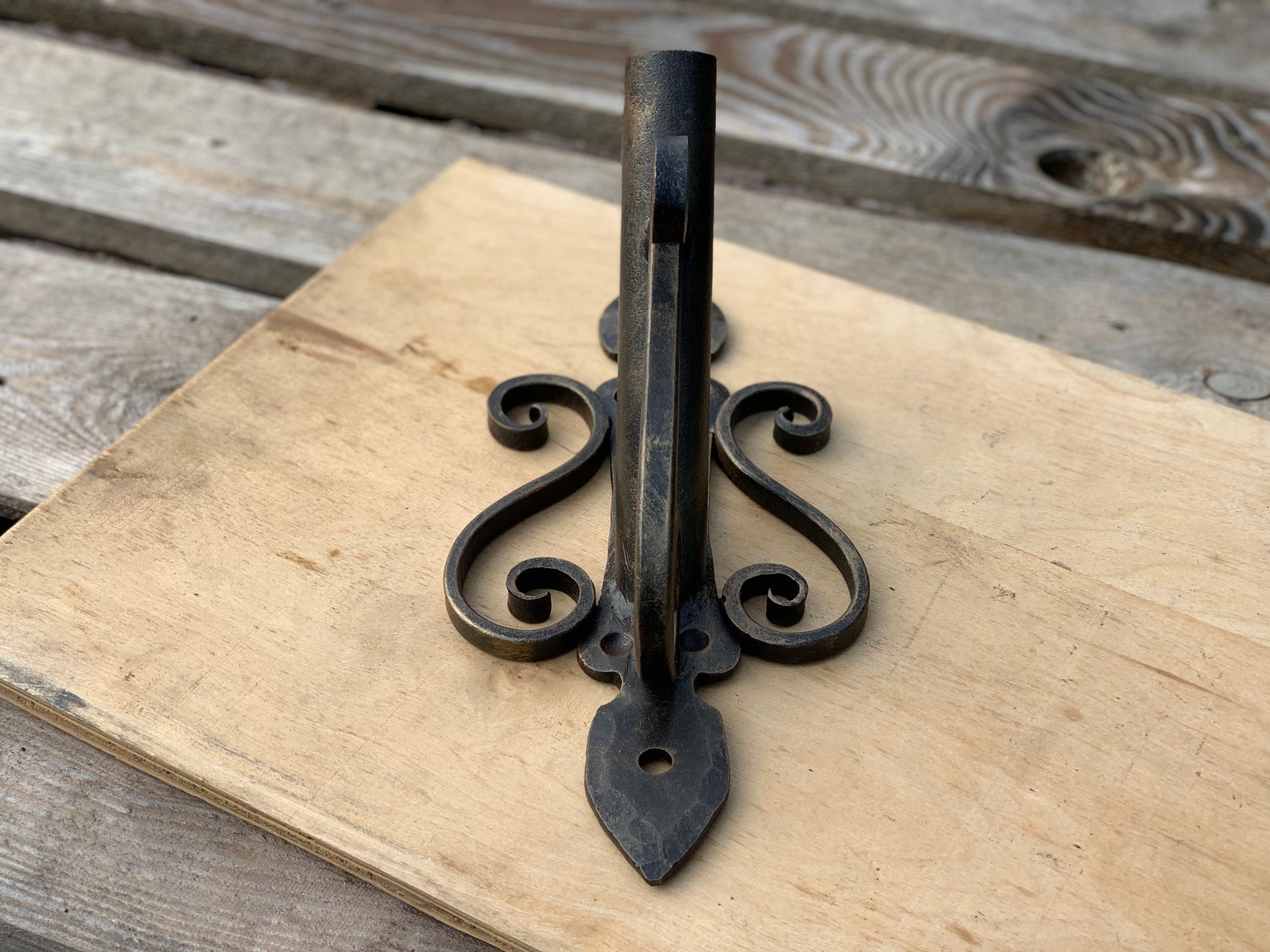 NEW MODEL. Wrought iron flag holder / Flag pole holder / wall Etsy