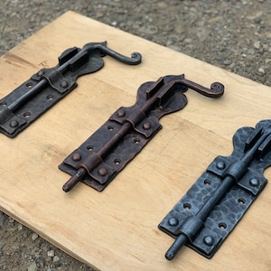 Wrought Iron Door Latch, 100% Hand Forged, Door Hardware, Door Accessories, Gate Latch, Padlock, Gate Lock, Door Lock, Slide Bolt Door Latch