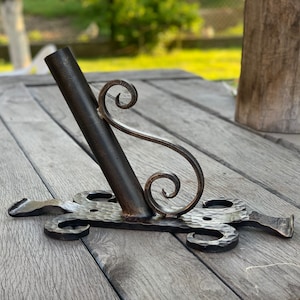 Wrought iron flag holder / Flag pole holder / wall flag holder