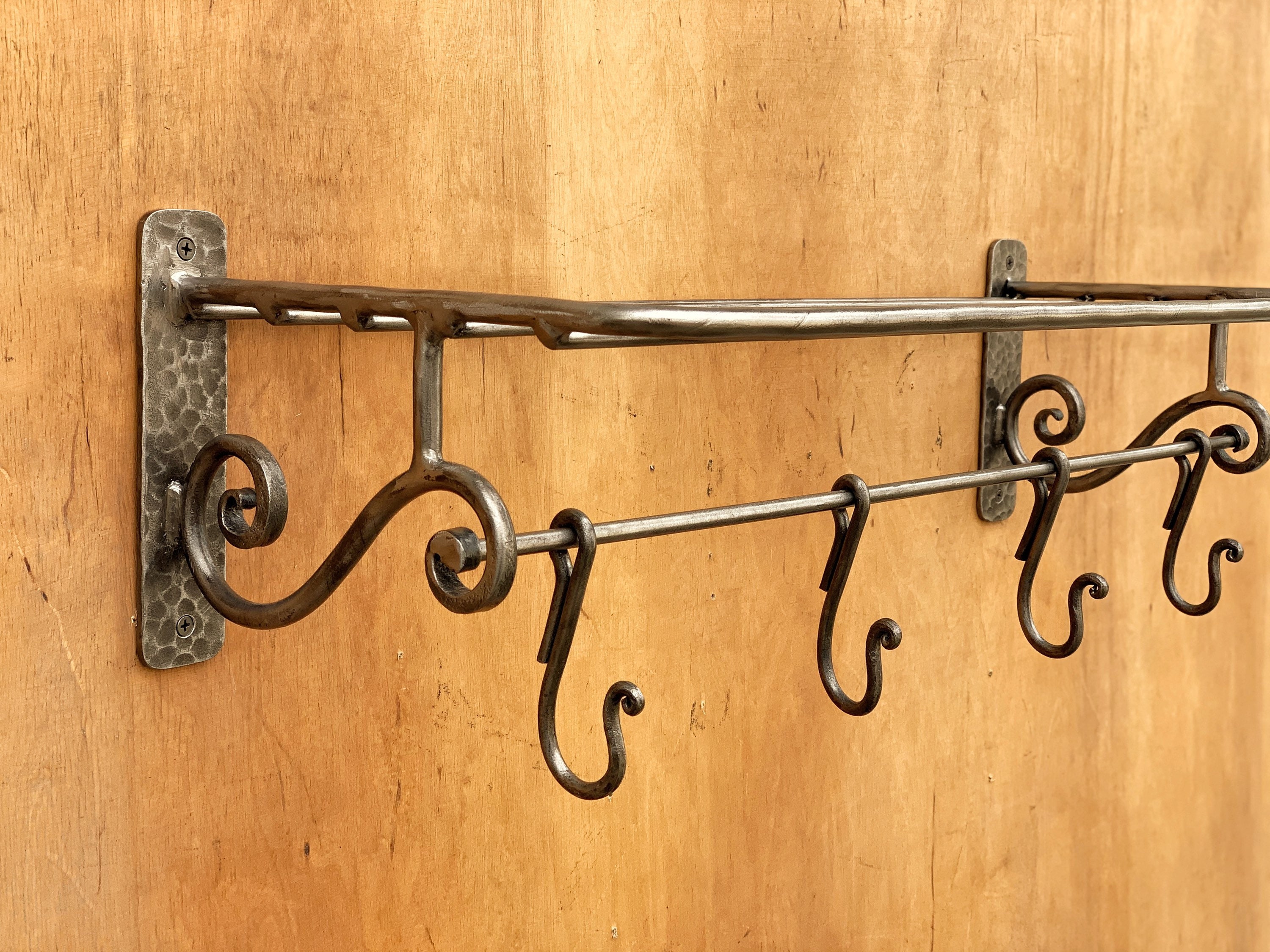 Wrought Iron Towel Rack With Shelf. Towel Holder. Towel Rack. Etsy