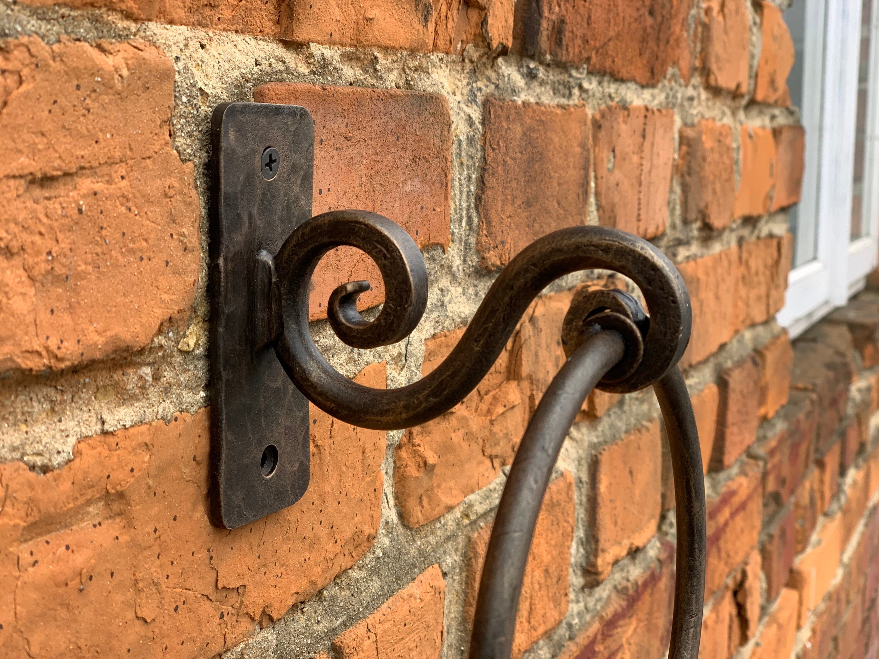 Wrought Iron Towel Ring / Bathroom Hardware Set / Towel Holder Etsy