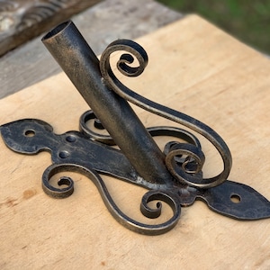 NEW MODEL. Wrought iron flag holder / Flag pole holder / wall flag holder