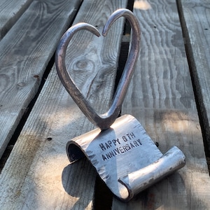 Anniversary gift. Iron anniversary gift. Wedding anniversary gift. Metal anniversary gift. Gift for her.