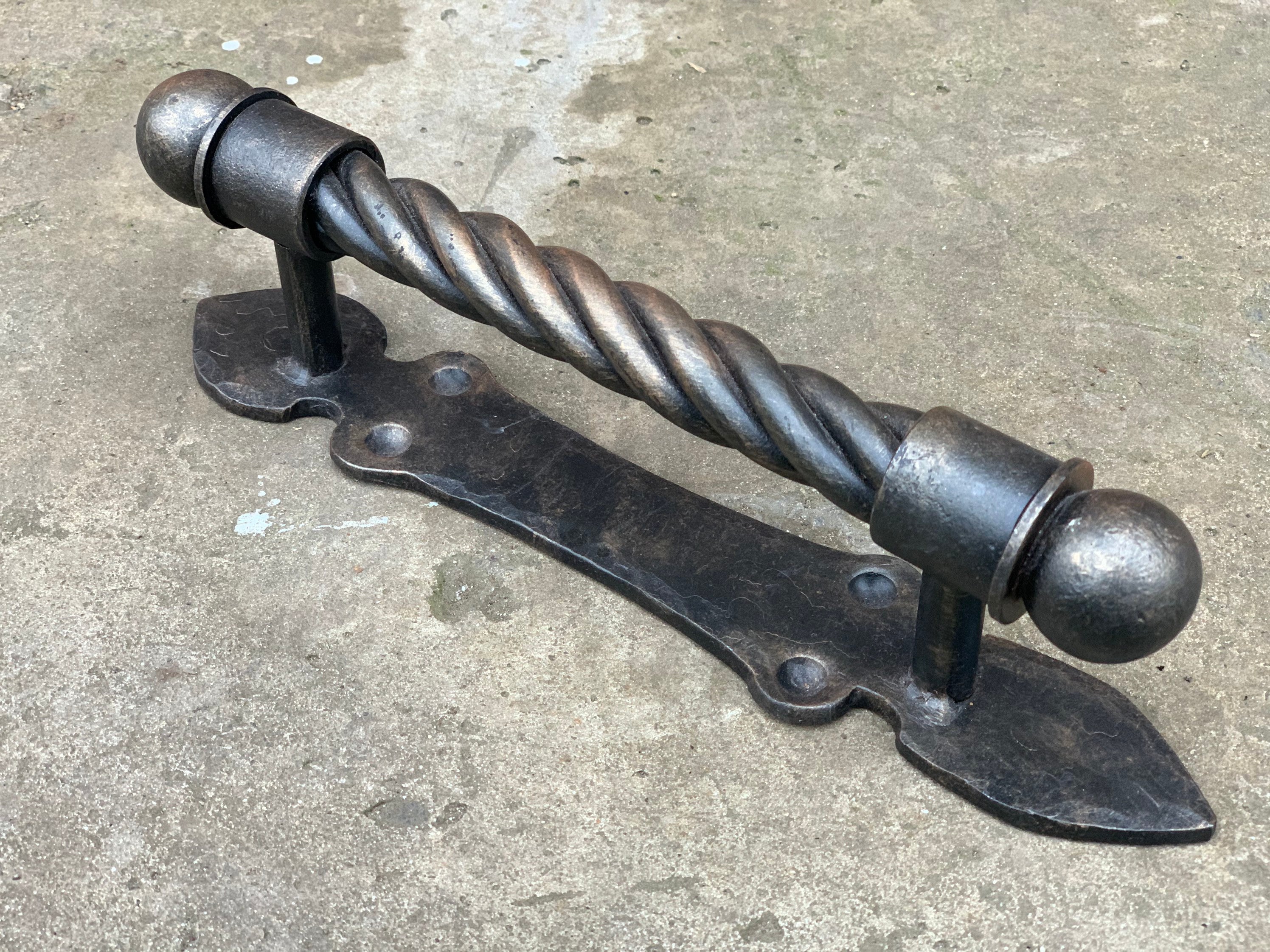 Set of two door handles. Barn door pull. Rustic door hardware. Etsy