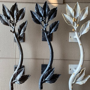 New model. Beautiful iron door handle. Barn door pull. Massive iron door handle. Rustic door decor. Door hardware.