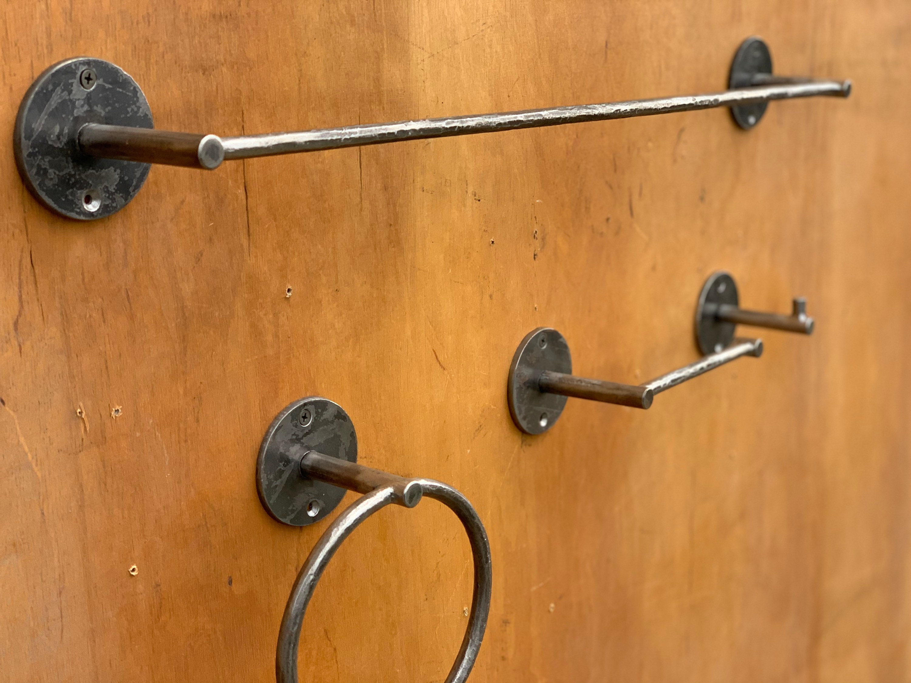 Modern farmhouse 4 piece bathroom hardware set. Towel bar. Etsy