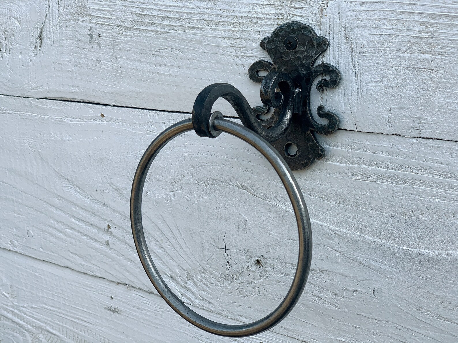Wrought Iron Towel Ring / Bathroom Accessories / Towel Holder Etsy