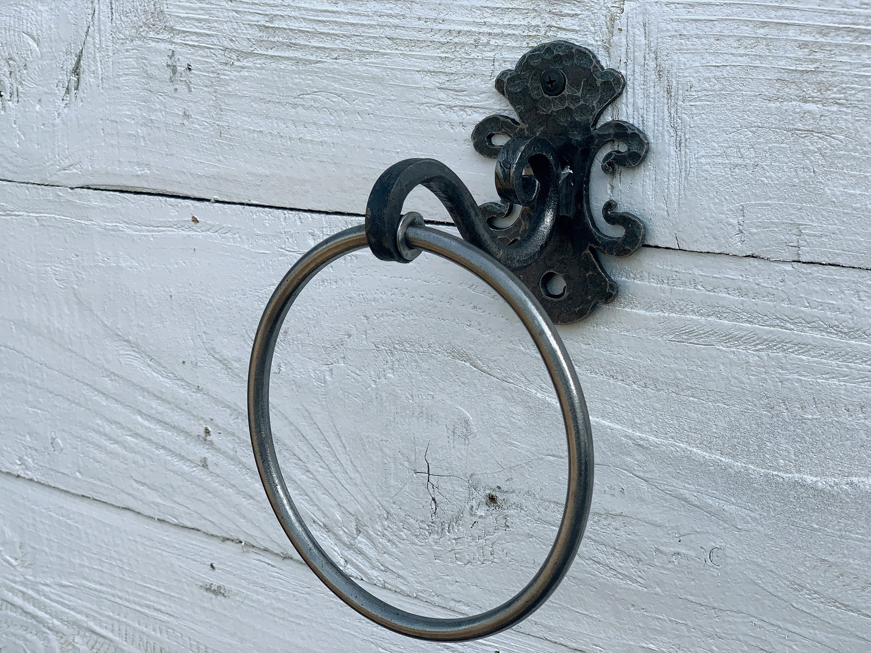 Wrought Iron Towel Ring / Bathroom Accessories / Towel Holder Etsy