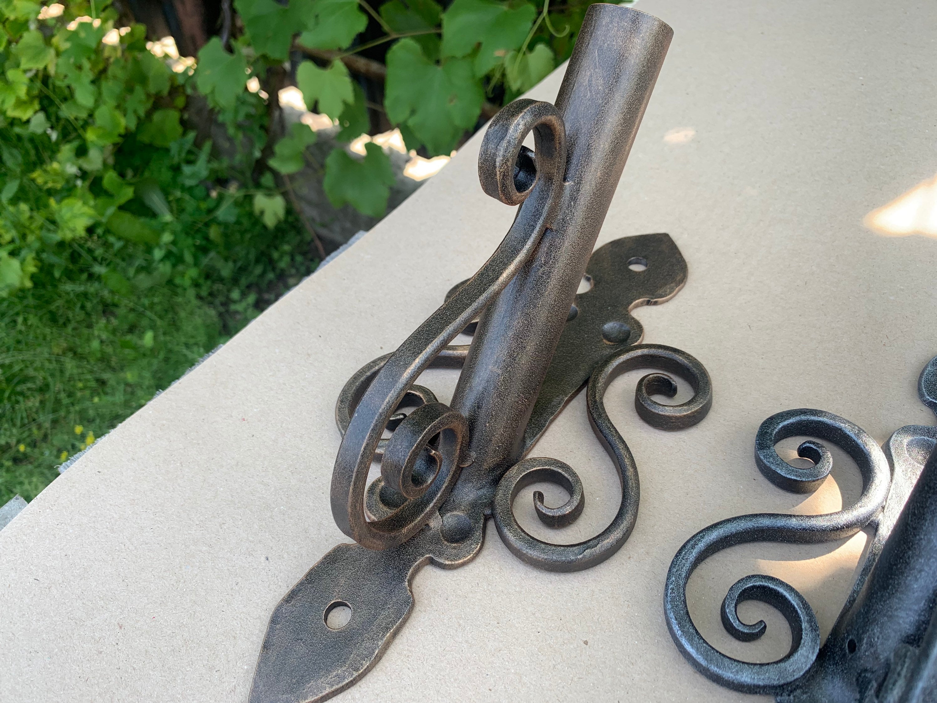 NEW MODEL. Wrought iron flag holder / Flag pole holder / wall flag holder / flag mount