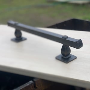 New model. Modern wrought iron door pull. Iron door handle. Modern door decor. Iron door hardware.