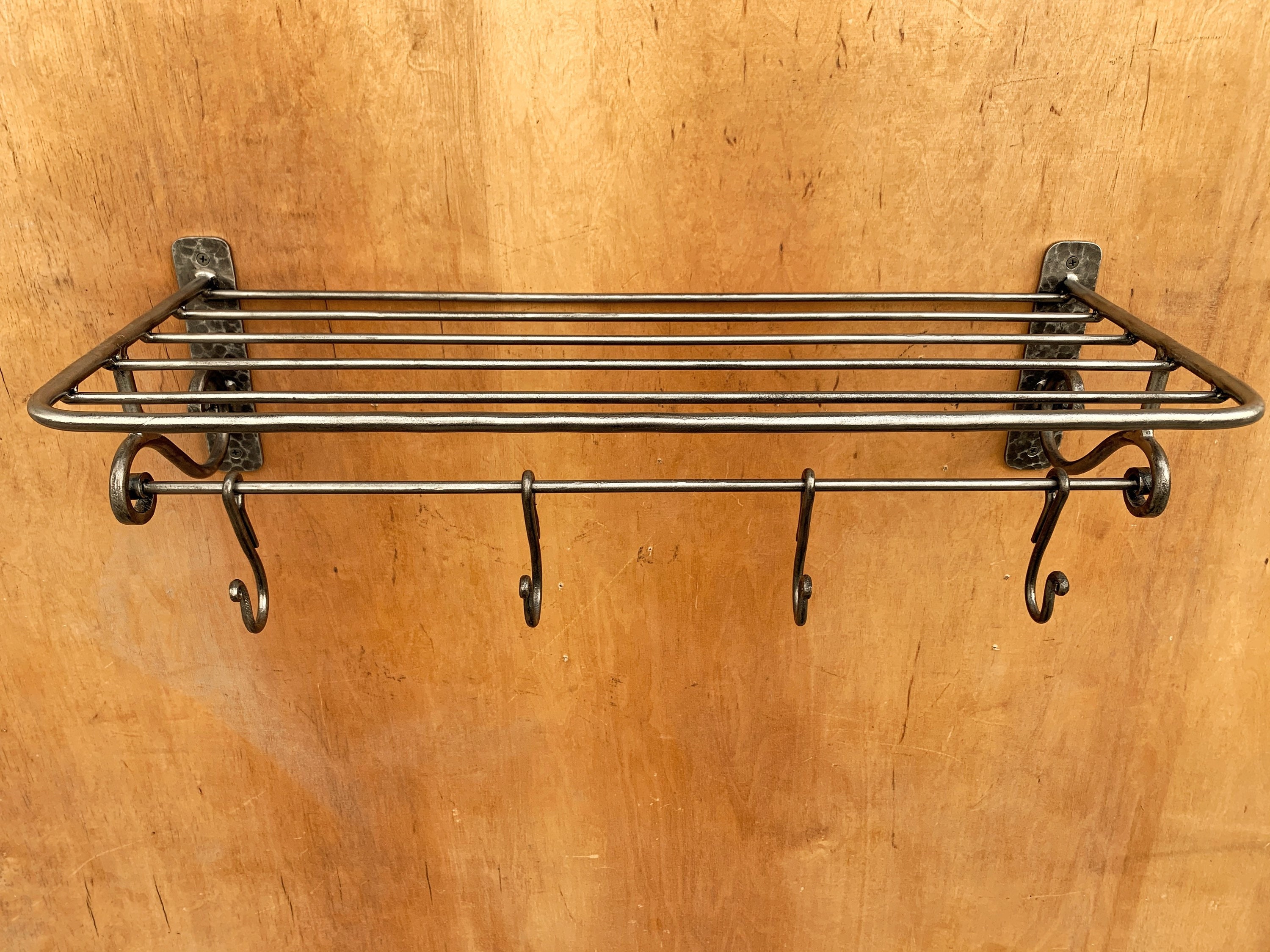 Wrought Iron Towel Rack With Shelf. Towel holder. Towel rack. Etsy