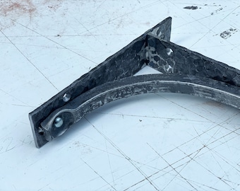 Hand forged metal shelf bracket. Shelves storage. Hardware. Industrial Shelf Bracket & Corbel, Modern Shelf Bracket