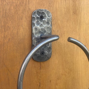 Modern Wrought iron towel ring / bathroom accessories / towel holder / scroll design /  towel bar / wrought iron