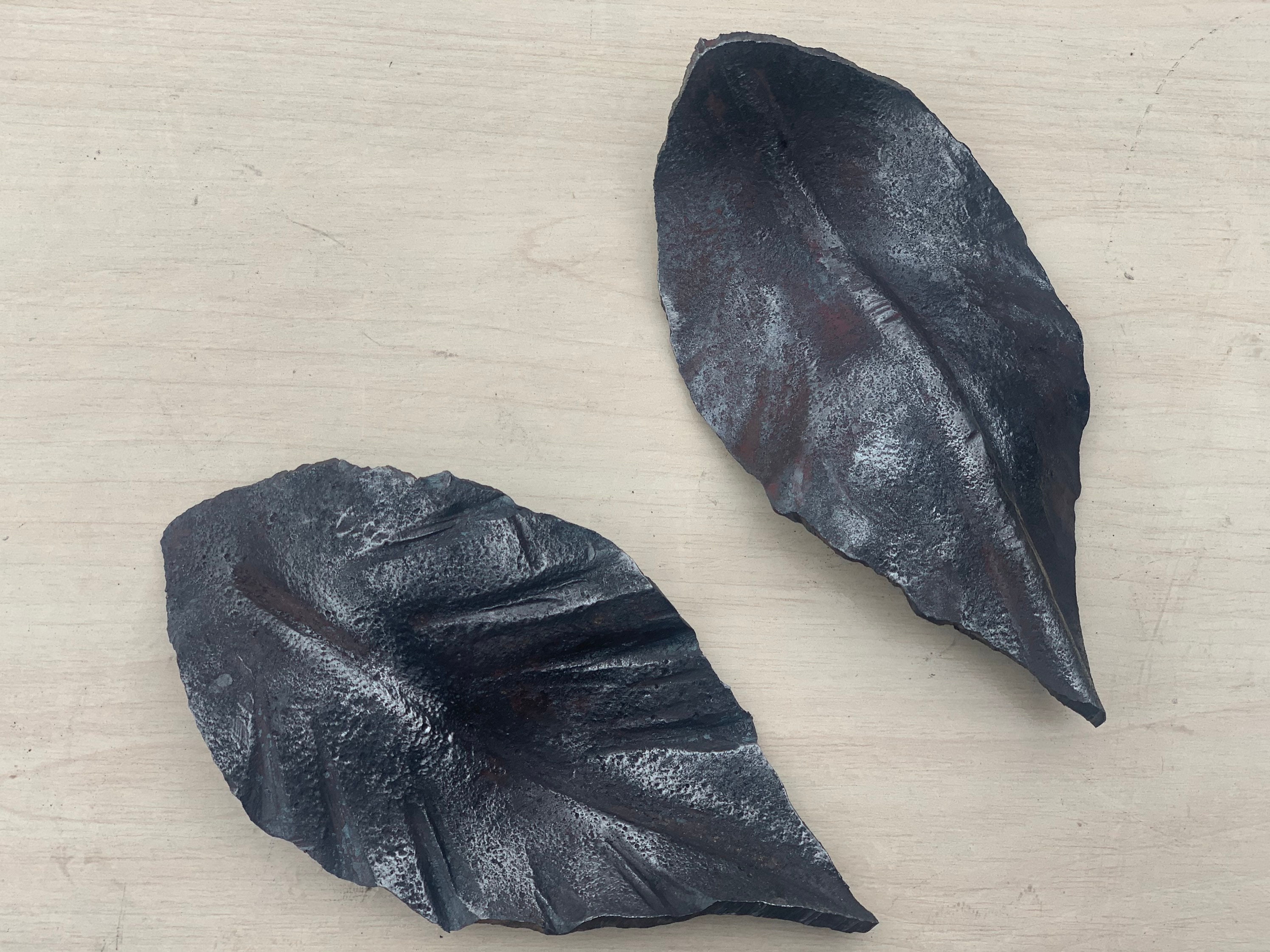 Set of 15. 6 Wrought iron leaves. leaves Hand Etsy