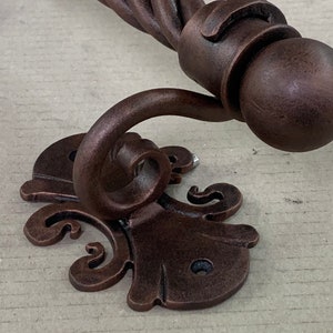 New Model. Massive iron door handle. Barn door pull. Door hardware. Wrought iron door handle. Rustic door decor.