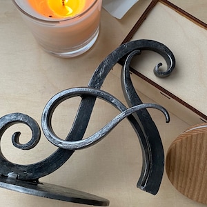 Wrought iron letter A. Iron home decor.