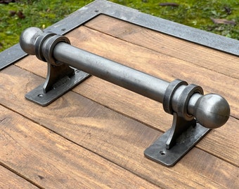 2022 New model. Modern wrought iron door pull. Iron door handle. Modern door decor. Iron door hardware.
