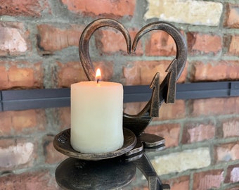 Anniversary gift. Candle holder. 11th anniversary gift. Gift for her. Next day shipping. Steel anniversary