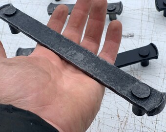 12” Hand forged modern industrial drawer knobs. kitchen unit. Cabinet cupboard dresser hardware. Mid century modern drawer knobs